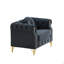 Canapé Chesterfield en velours avec coussins ronds-877945508