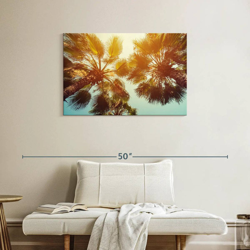 Harnek Palm Trees Canopy Sunlight, 24" H x 36" W
