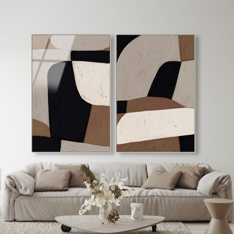 All The Way Set High-Gloss Frameless Acrylic Glass Wall Art Abstract Print by Oliver Gal, Ready to Hang, 10 x 15, 37"H x 55"W