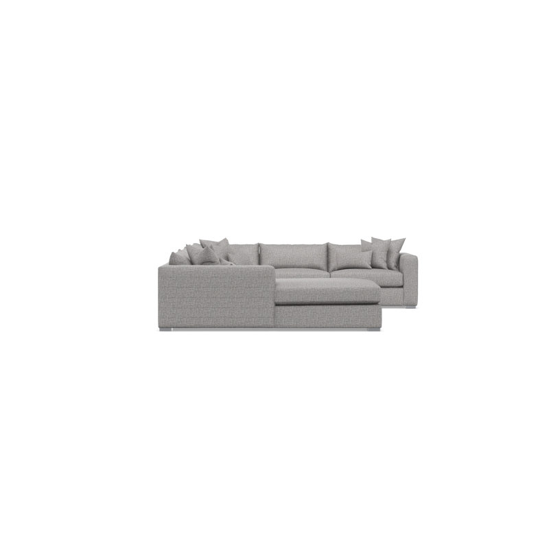 Sectional, Gray Chenille