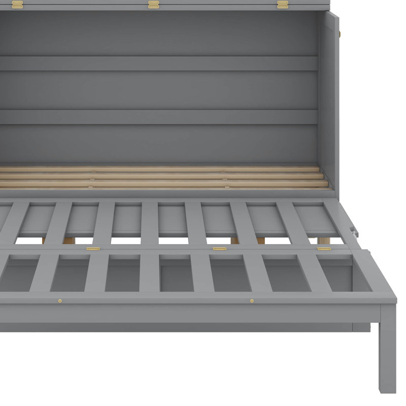 Queen Size Murphy Bed, Gray