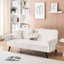 Lit gigogne blanc en velours côtelé: rangement caché, tissu doux, porte-gobelet confortable rembourré d'éponge, structure en bois massif, rétractable-1275208872
