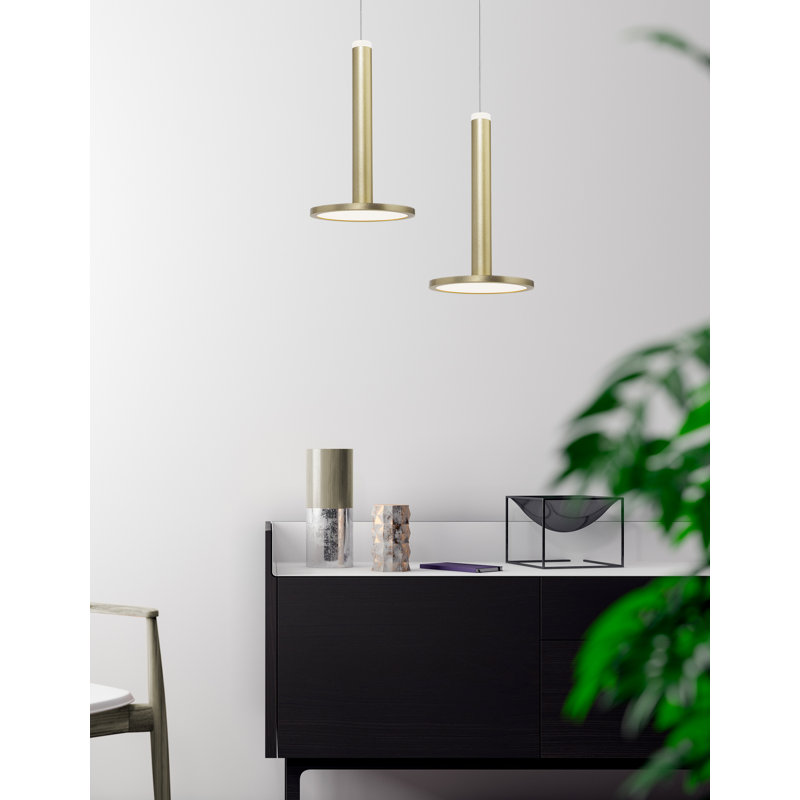 1 - Light Gold LED Geometric Pendant