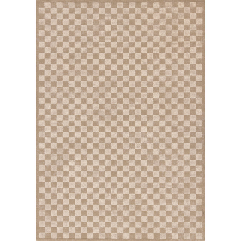 Tapis d'intérieur dense à carreaux Heng, Rectangle 5 pi 3 po x 7 pi 7 po