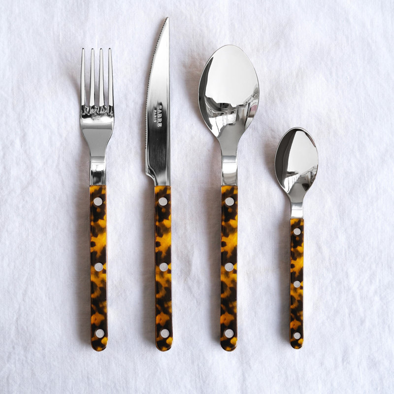 Bistrot Tortoise 5 - Piece Stainless Steel Flatware Set - Service for 1