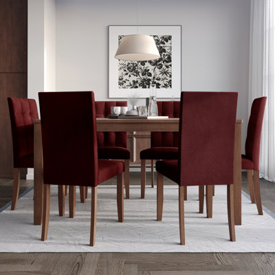Ensemble de salle à manger avec table de salle à manger de L 59 po et chaise en bois