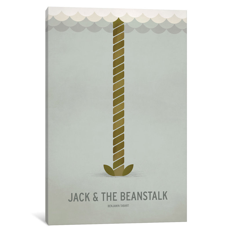«Minimalist Literature Series: Jack and the Beanstalk», impression sur toile, H 26 po x l 18 po x P 1,5 po, Toile tendue
