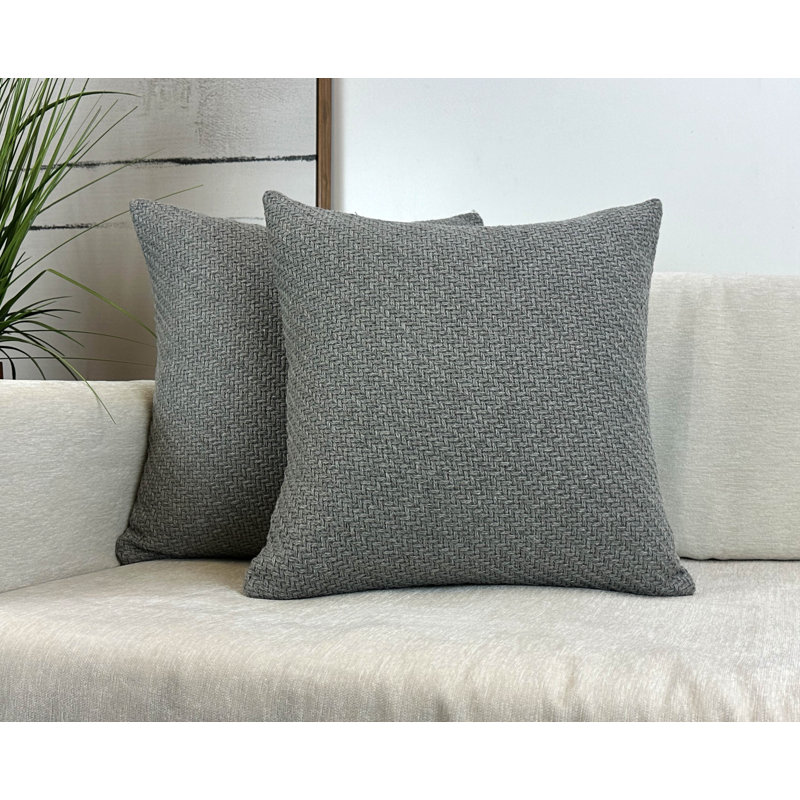 Coussin , Gris, 18 po x 18 po