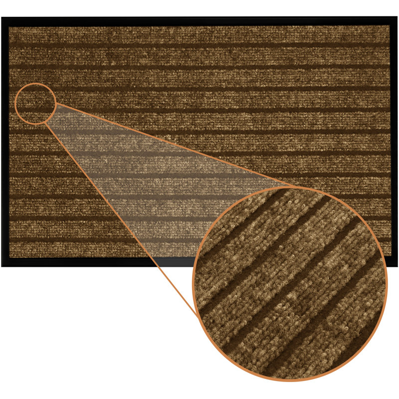 Caynan Kitchen Mat, Rectangular W40 x L60 cm, Brown
