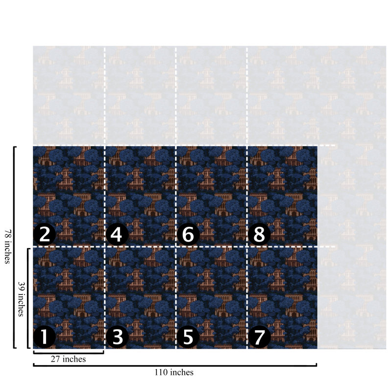Blue Roman Architecture Wallpaper Brown