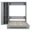 Grand lit gris avec tablettes fonctionnelles et porte-matelas confort-580821473-580821484