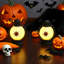 Ensemble de 2 lumières citrouilles d'Halloween