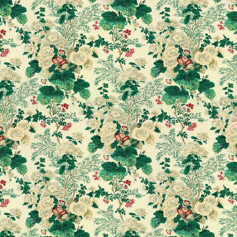Althea Print Fabric, Ivory
