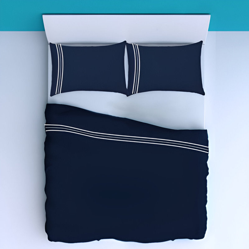 400TC Cotton Classic Luxurious Embroidery Cotton 4 Piece Sheet Set Fitted Sheet Fits Upto 16" Deep Pocket, Twin Sheet Set