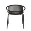 Chaises de salle à manger de patio empilables avec design respirant de style moderne et simple (ensemble de 2), pieds en métal + dossier en plastique-1530578246