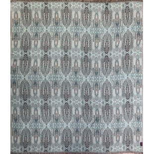 Jeté en coton tissé à motif cachemire