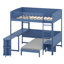 Loft Bed with Integrated Desk, Storage Shelf, Sofa Seating, and Built-in Lighting-1896210418