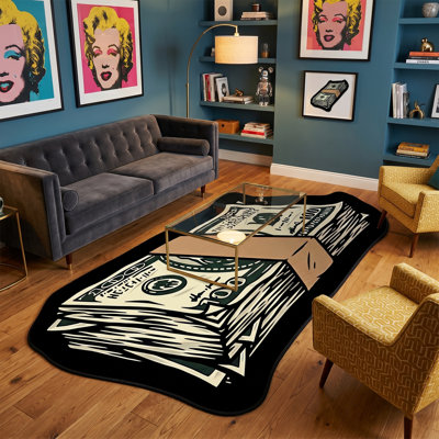 Tapis à motif graphique 5 pi x 8 pi