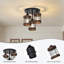 Plafonnier semi-encastré, lustre de ferme 3 lumières