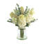 Traditional Thistle Hydrangea and Lilac Arrangement in Glass Vase with Rope Accent-83631000