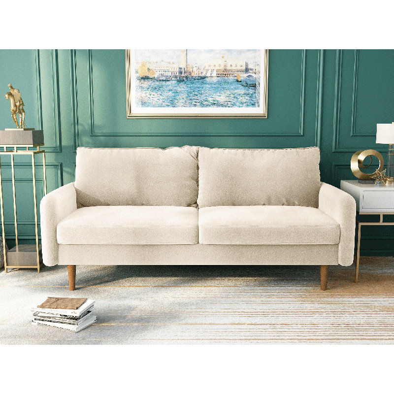 Canapé rembourré 70 po Cilla, Beige