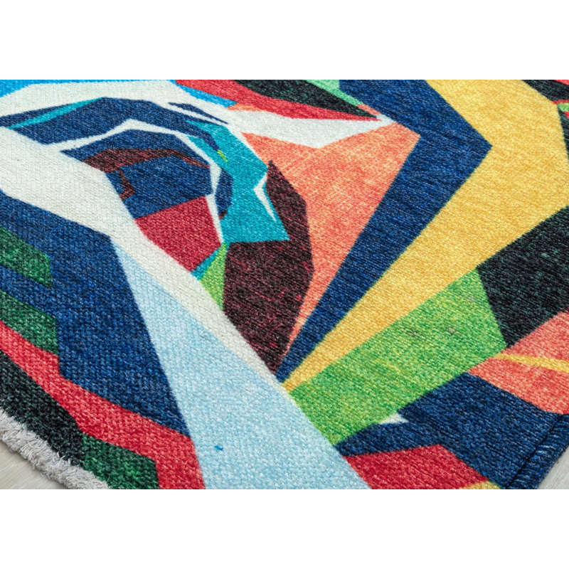 Maisie Abstract Coming Up Roses Area Rug, Runner  2'7" x 8'