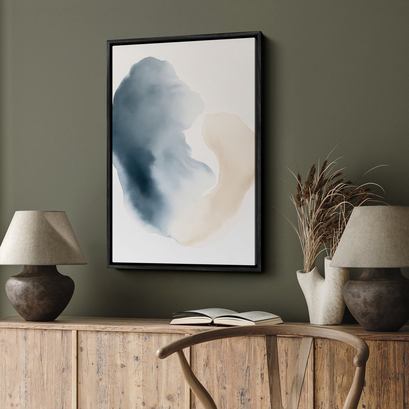 Art mural encadré abstrait rétro antique classique pour chambre à coucher, H 24 po x l 16 po, Noir