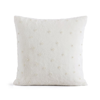 Dots Faux Fur Throw Pillow