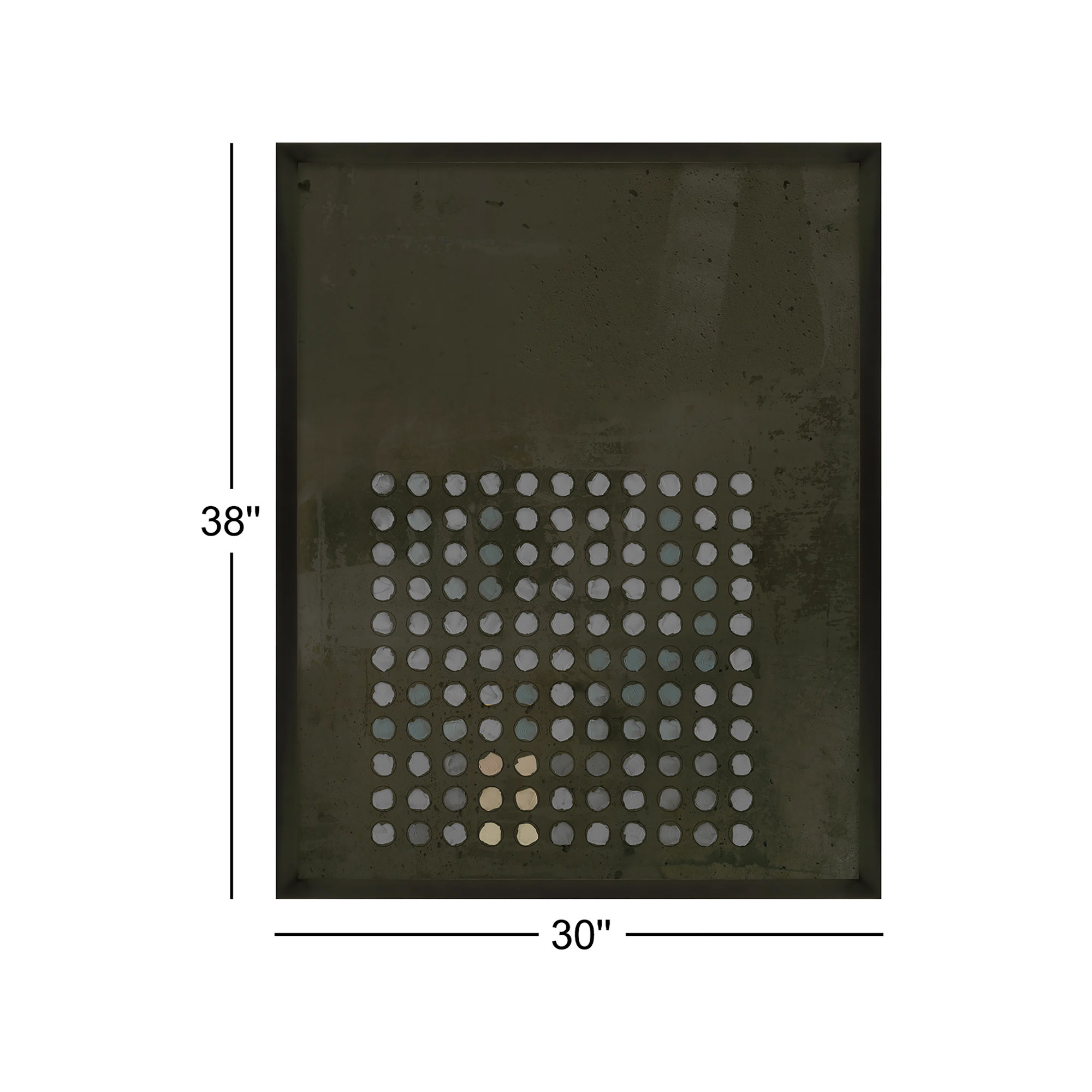 Circles In Squares 13 by Jacques Pilon, Black, 38" H x 30" W x 1.25" D