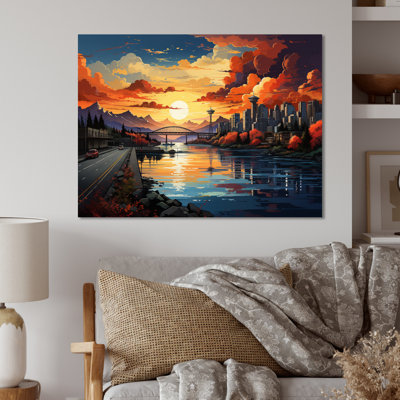 " City Vancouver Sunset Popart "