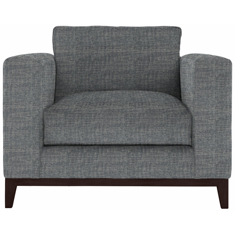 Noel 40" Wide Armchair, Dark Gray Chenille 5533-011, Mocha