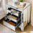 Mirror Three Drawer Cabinet,Multi Functional Storage Cabinet