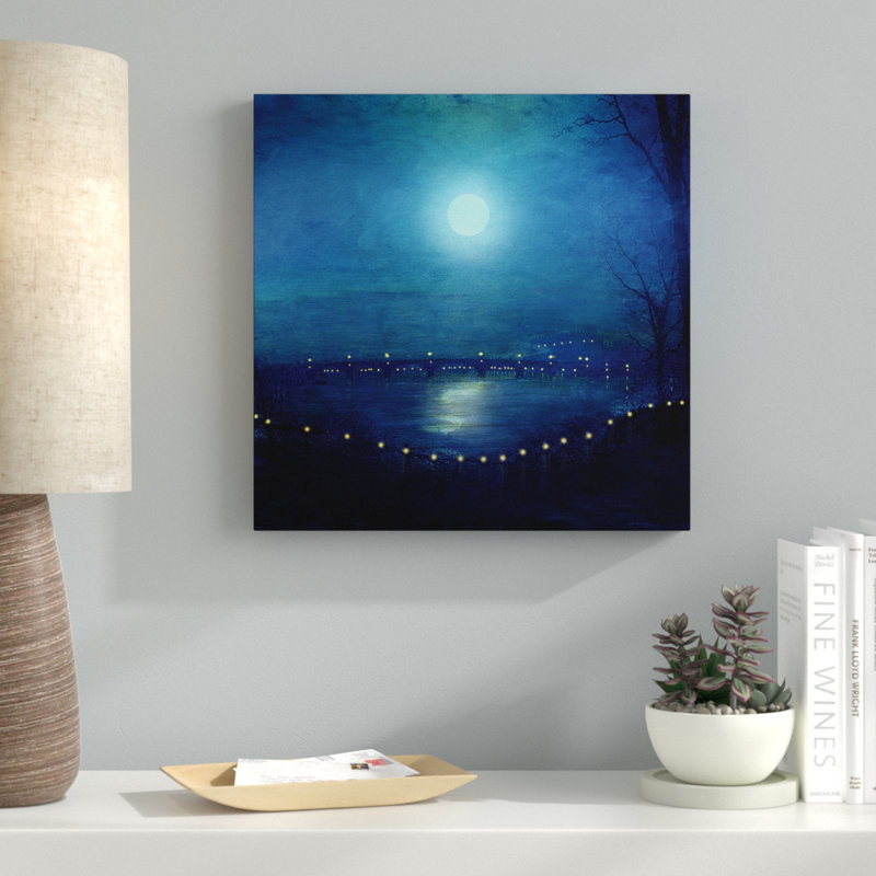 « i be your moon », reproduction de photo sur toile tendue, H 12 po x l 12 po x P 0,75 po, Pas de tapis, Toile tendue