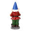 Statue nain de jardin d'extérieur avec projecteur Trinx