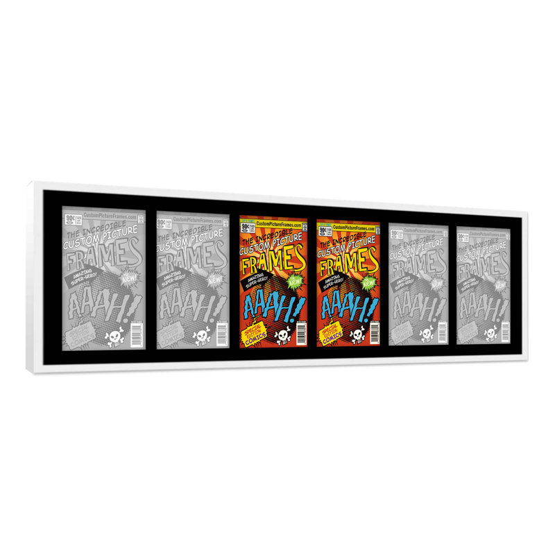 Cadre photo Evalynn, 6,875 po x 10,5 po, Noir / blanc