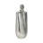 Glass Metallic Silver Solid Cylinder Bottle w and Orb Topper-89110001