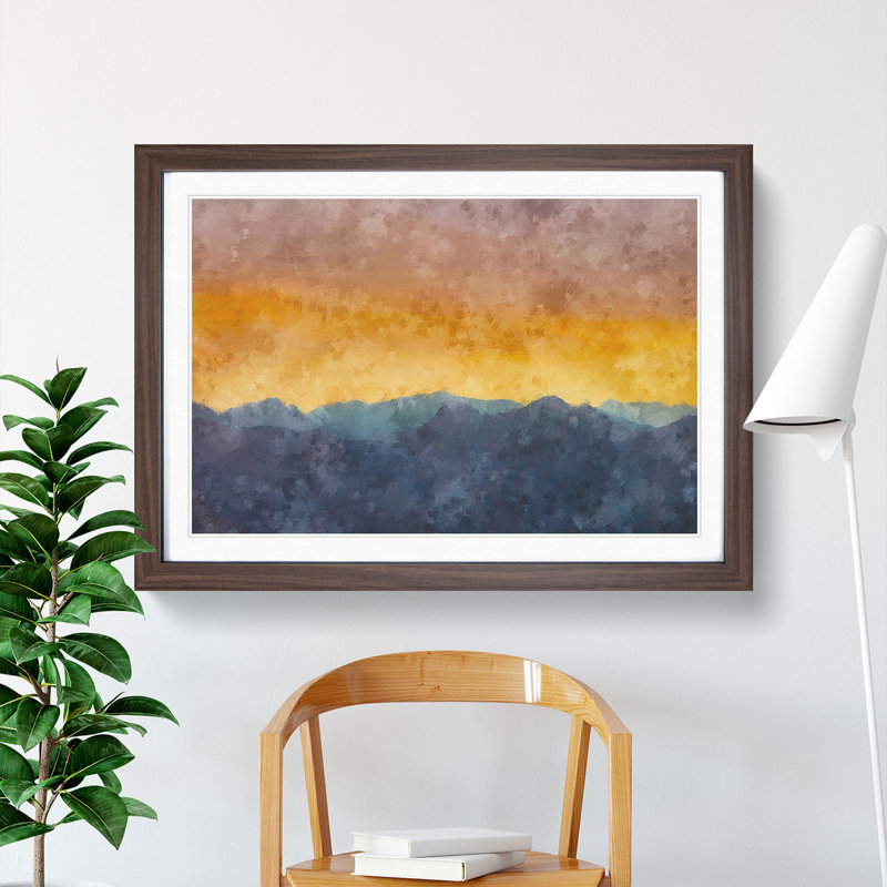 Mountains in Marbella Spain - Picture Frame Graphic Art Print, Walnut Framed, 24cm H x 33cm W x 2cm D