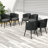 Outdoor Dining Chair-Metal & Rope With Dark Gray Cushion Patio Furniture,Weather-Resistant Patio Chairs With Cushions,MP2(Set Of 2)-1795252732