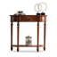 Console demi-cercle en bois massif brun-273227938