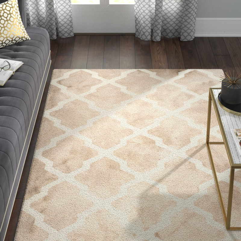 Doolittle Hand Tufted Wool Geometric Rug, Rectangle 5' x 8'