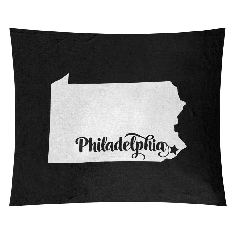 Tapisserie de Philadelphie, Pennsylvanie, H 88 po x l 104 po, Noir