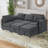 Hashim 6 - Piece Free Form Upholstered Convertible Modular Sofa Sectional with Storage-708451238