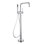 Robinet de baignoire sur pied à poignée simple avec douche à main Rainlex