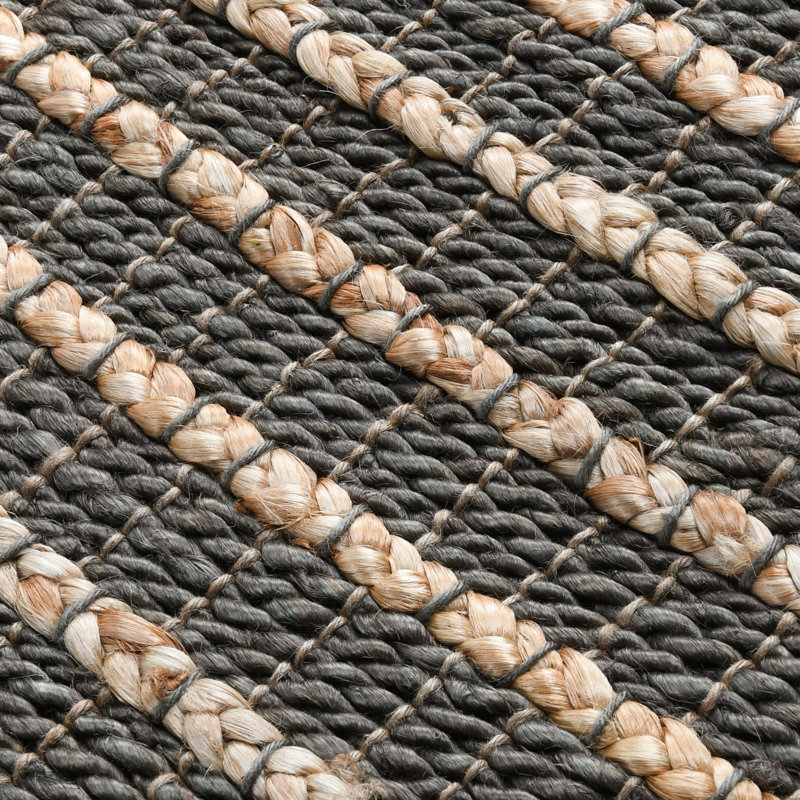 Jute / Sisal Striped Area Rug, Rectangle 8' x 10'