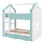 Structure de lit superposé Modern House avec tiroirs de rangement, tablettes et bande lumineuse intégrée, meubles de chambre peu encombrants-1956937653-1957293252