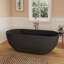 Baignoire de trempage autoportante en béton à surface solide 63 po Fslefay Terrazzo-121412806