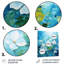 «Blue and White Tropical Plants Mirage 2 - Jungle», art mural en métal-101155775