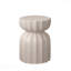Ensemble de tables basses 13 "d'extérieur moderne et intérieur imperméable Ensemble de tables basses et de tables d'appoint Design durable en ciment Mgo convenant au patio, au jardin et au salon, blanc, 2 pièces-1330868589