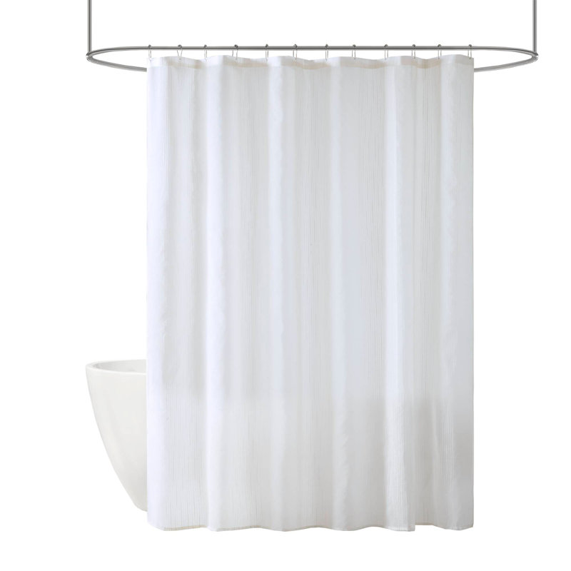 Rideau de douche transparent 1 pièce, H 72 po x l 84 po, Blanc