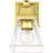 Wall Sconce: 1-Light Clear Glass Shade.-1817631482